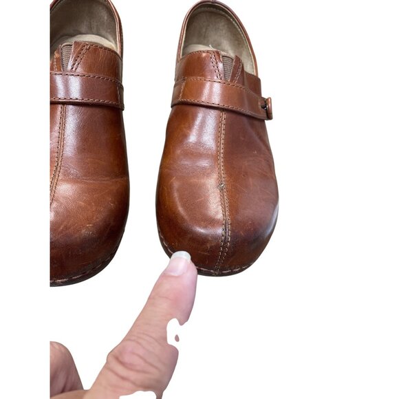 Dansko Womens Brown Leather Mules Clogs Nursing Shoes Size 39/8 SKU 9332 - Picture 16 of 16